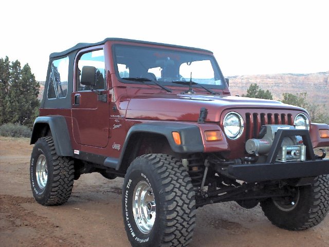 This is my 1999 Jeep wrangler TJ, standing tall with a 4 inch TeraFlex lift.